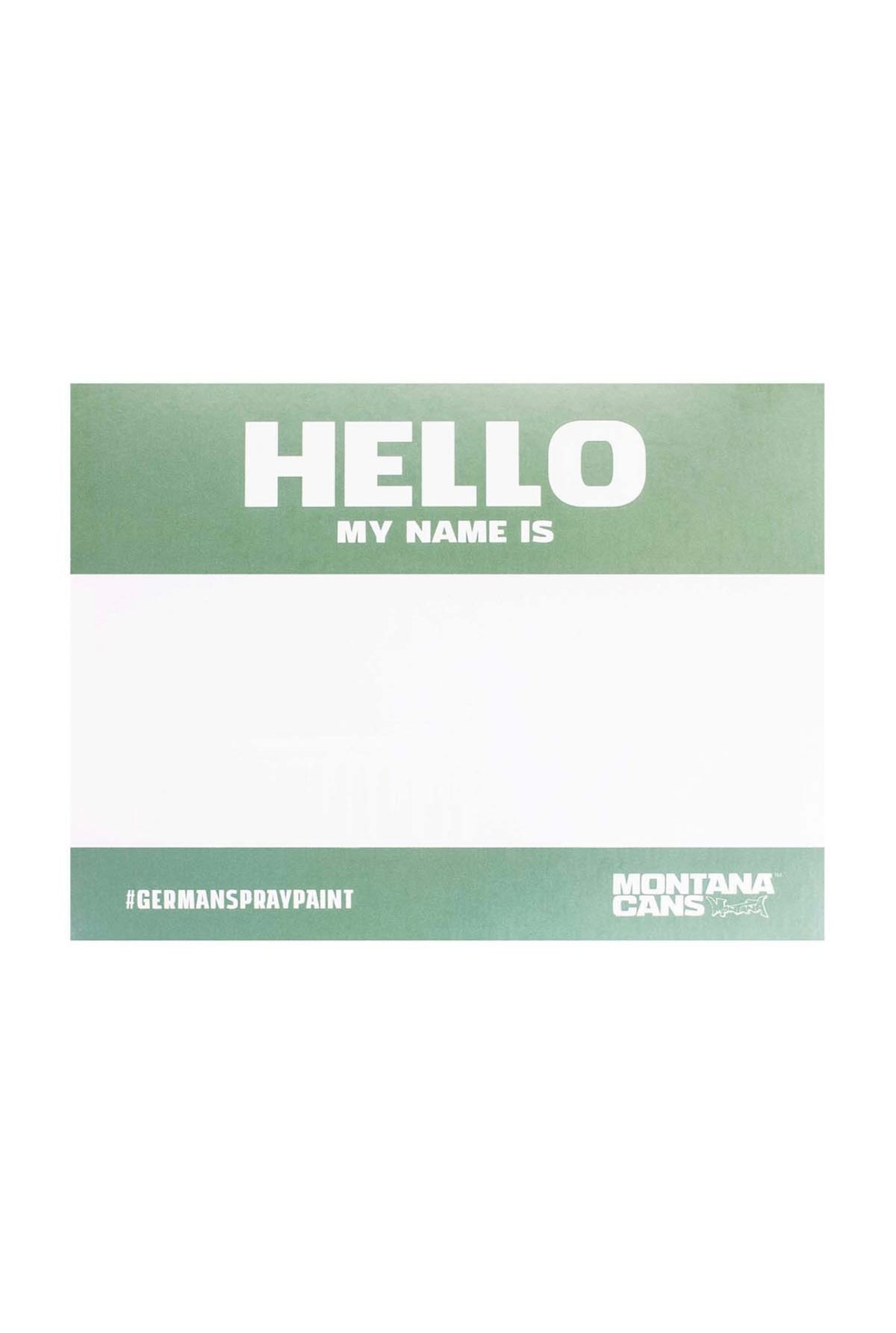 Montana HELLO MY NAME IS Metallic Sticker x100