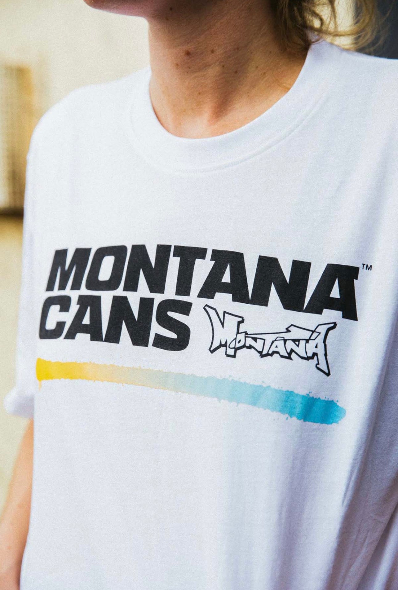 Montana TYPO + LOGO UNDERLINE White T-Shirt
