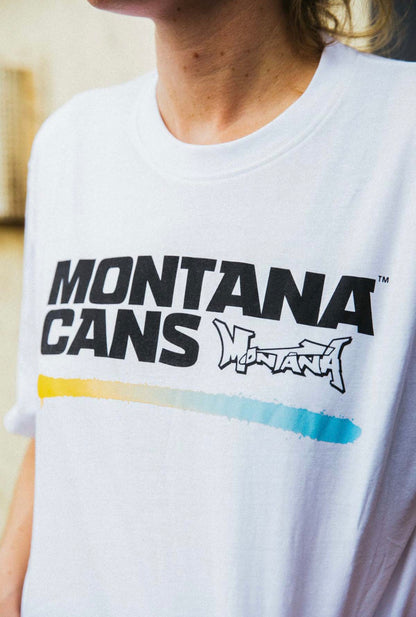 Montana TYPO + LOGO UNDERLINE White T-Shirt