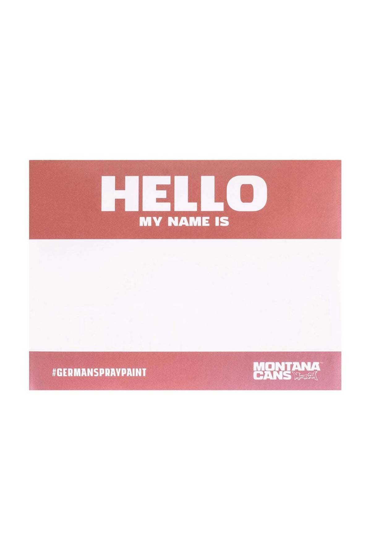 Montana HELLO MY NAME IS Metallic Sticker x100