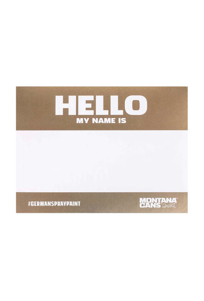 Montana HELLO MY NAME IS Metallic Sticker x100