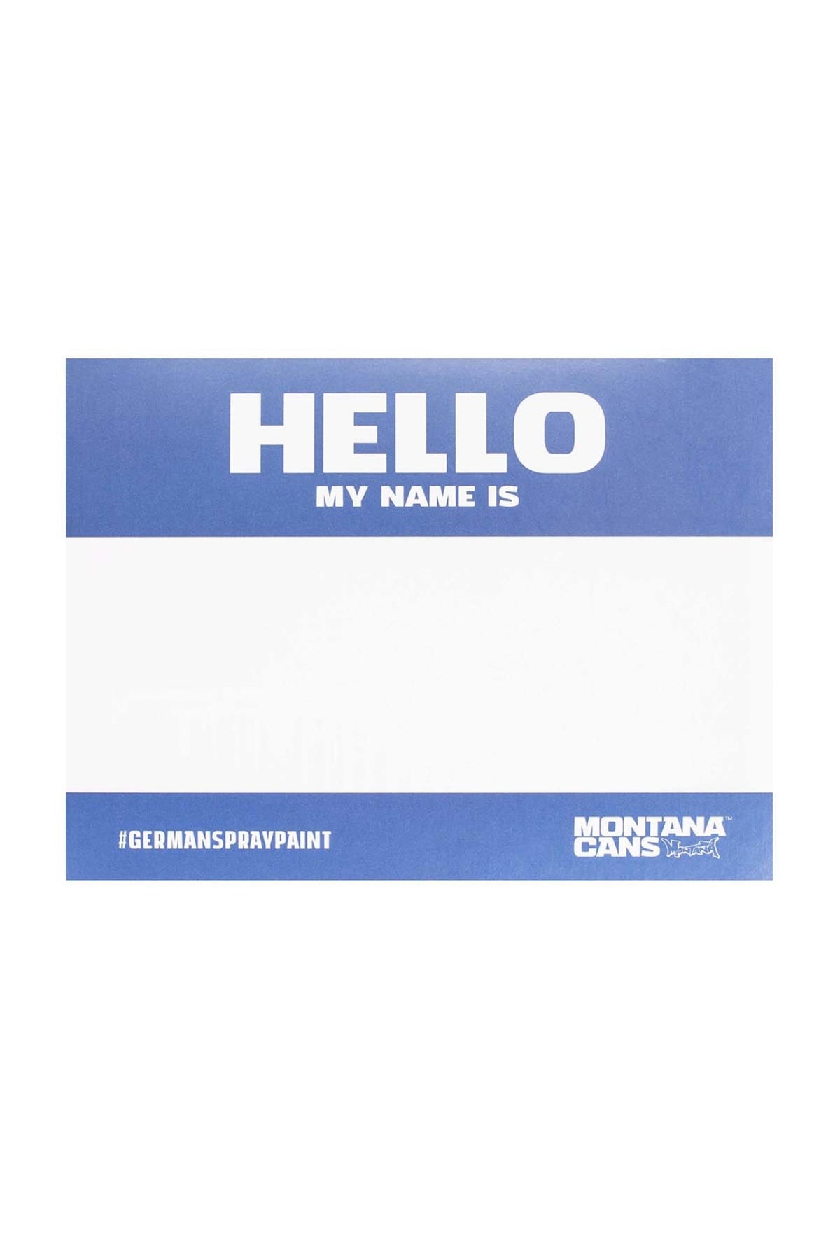 Montana HELLO MY NAME IS Metallic Sticker x100