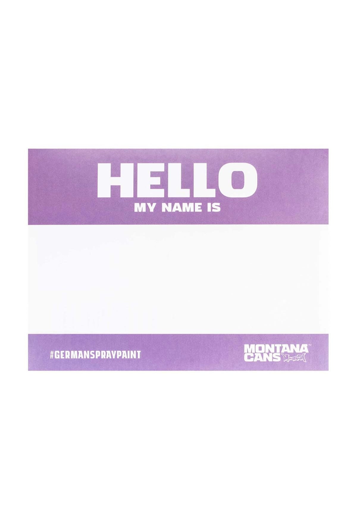 Montana HELLO MY NAME IS Metallic Sticker x100