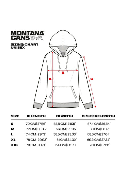 Montana TYPO+LOGO Charcoal Felpa con cappuccio